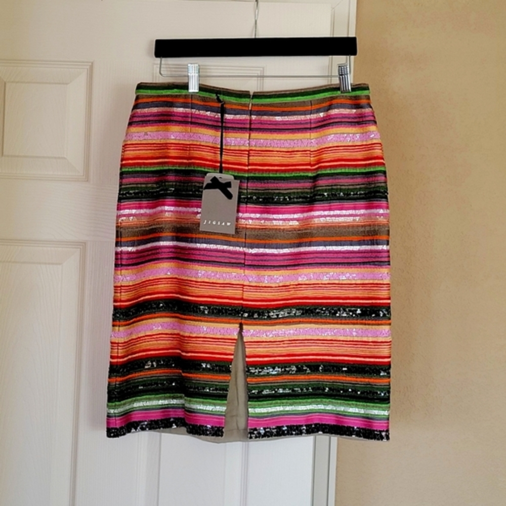 Jigsaw Embroidered Sequin Skirt